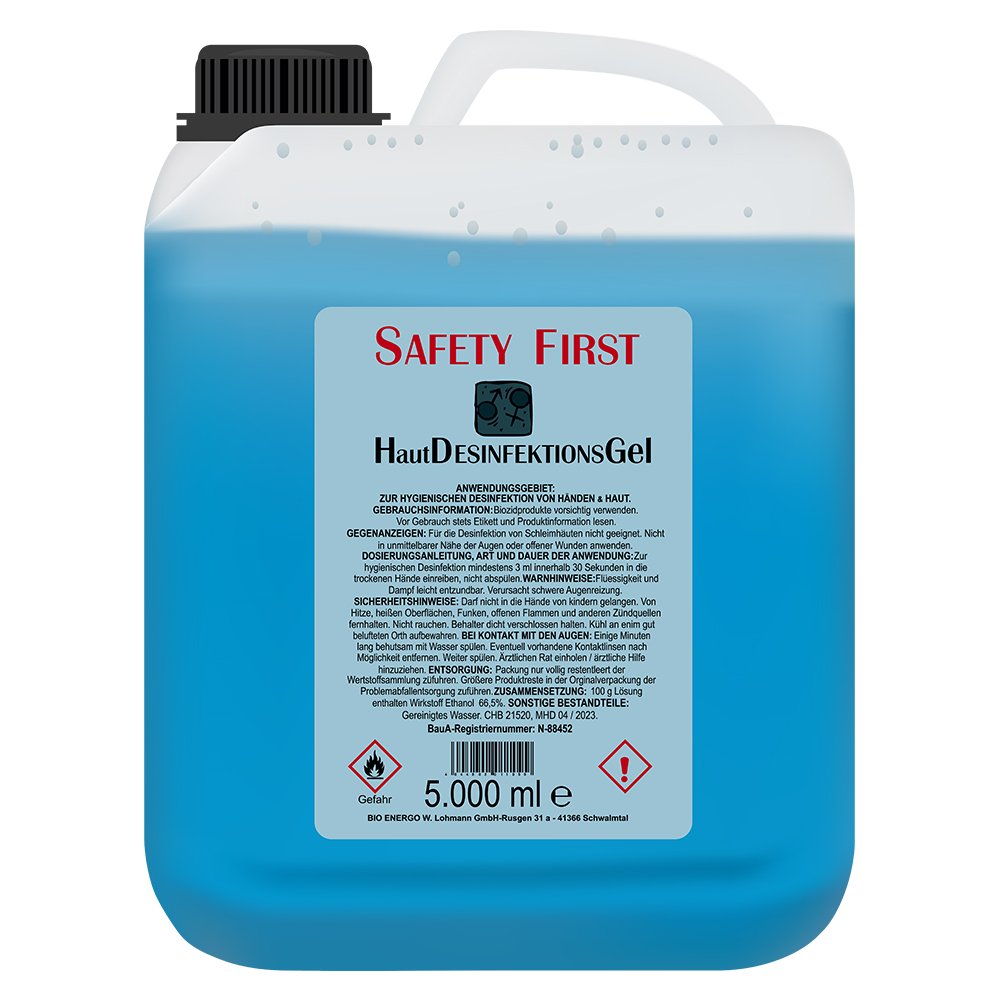 Safety First - Haut Desinfektions Gel 5.000ml
